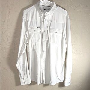 Poncho the iceman long sleeve shirt with pearl snaps size large